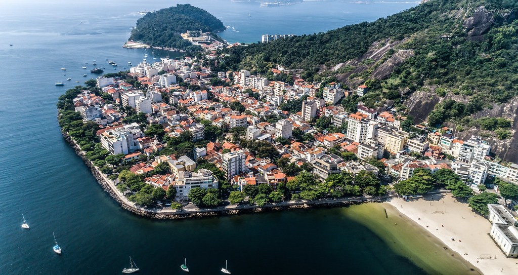 Neighborhood of urca in rio de janeiro seen from the top of the hill of urca  Stock Photo - Alamy