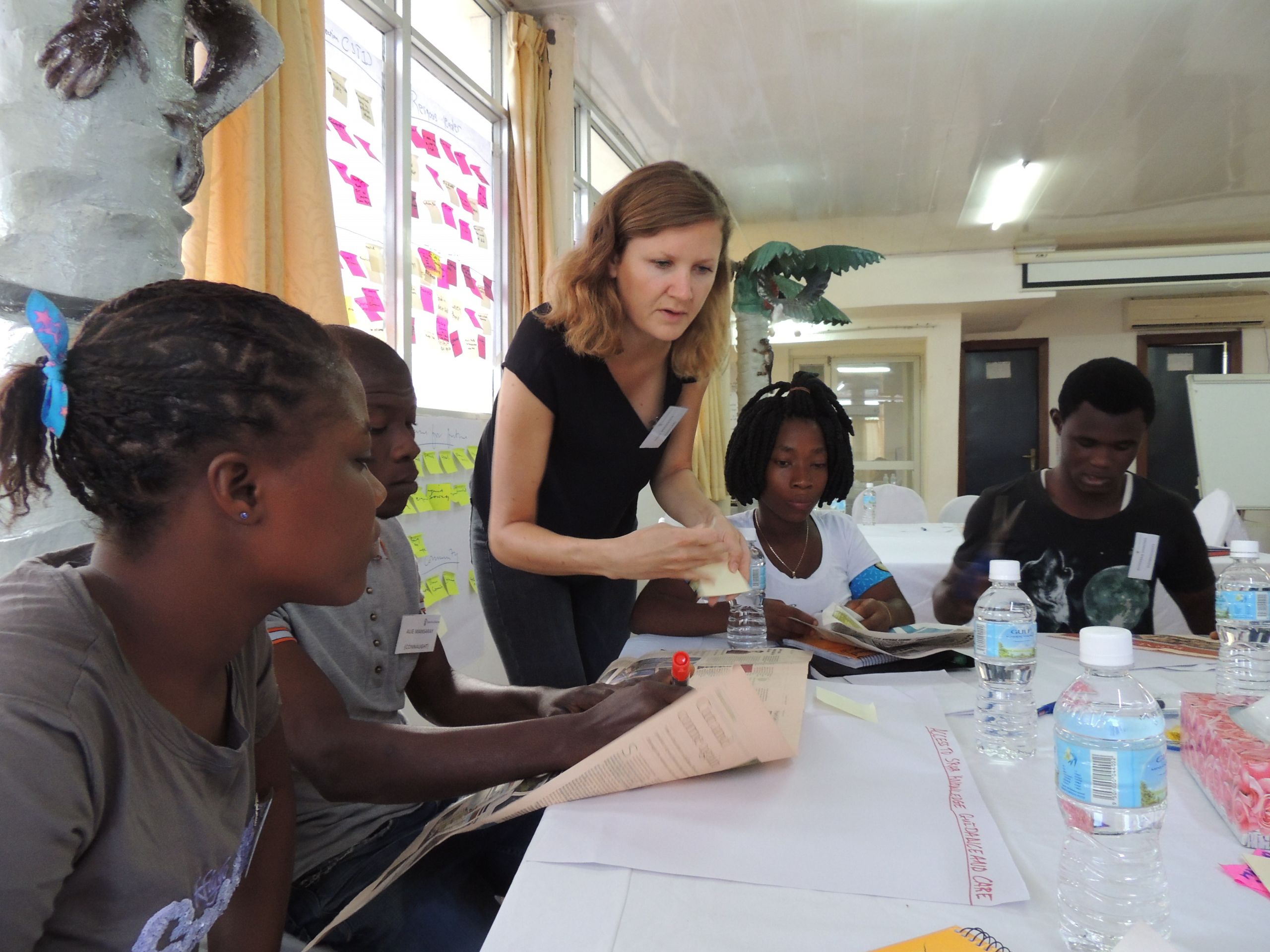 Danish woman and Africa children