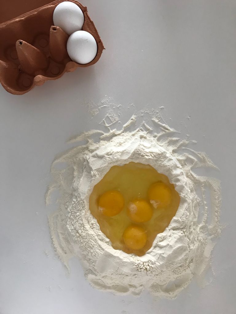 eggs and flour