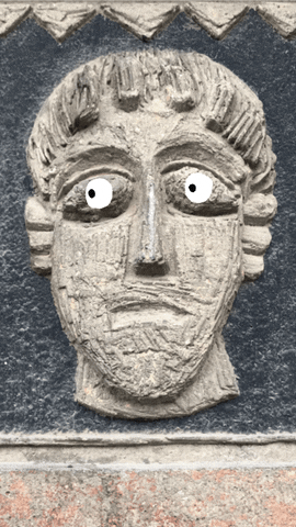 Illustration of old roman head