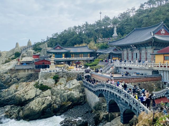 temples on the coastline South korea