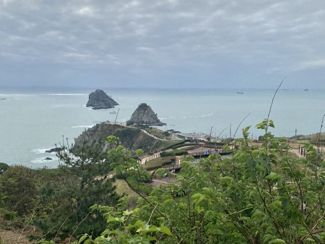 mountains and ocean in South Korea