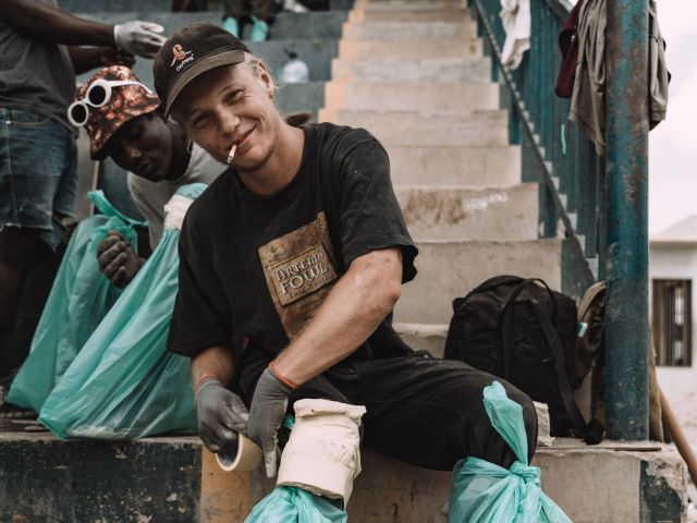 two men in Angola - smiling