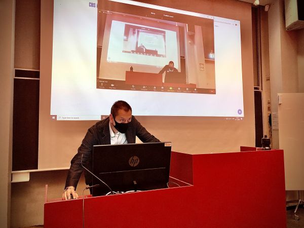 Teacher hosting a live-stream class