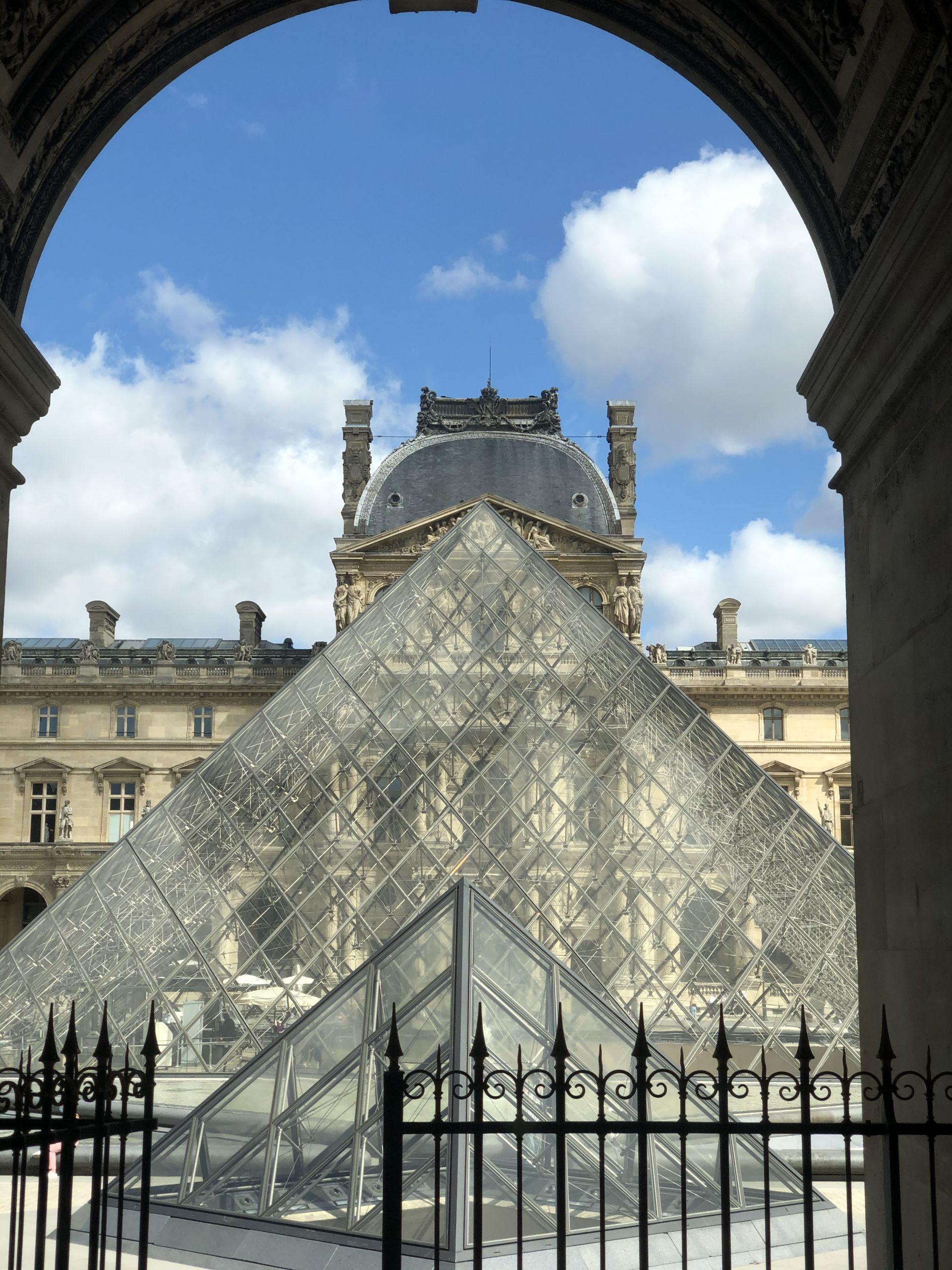 Outside Louvre in Paris