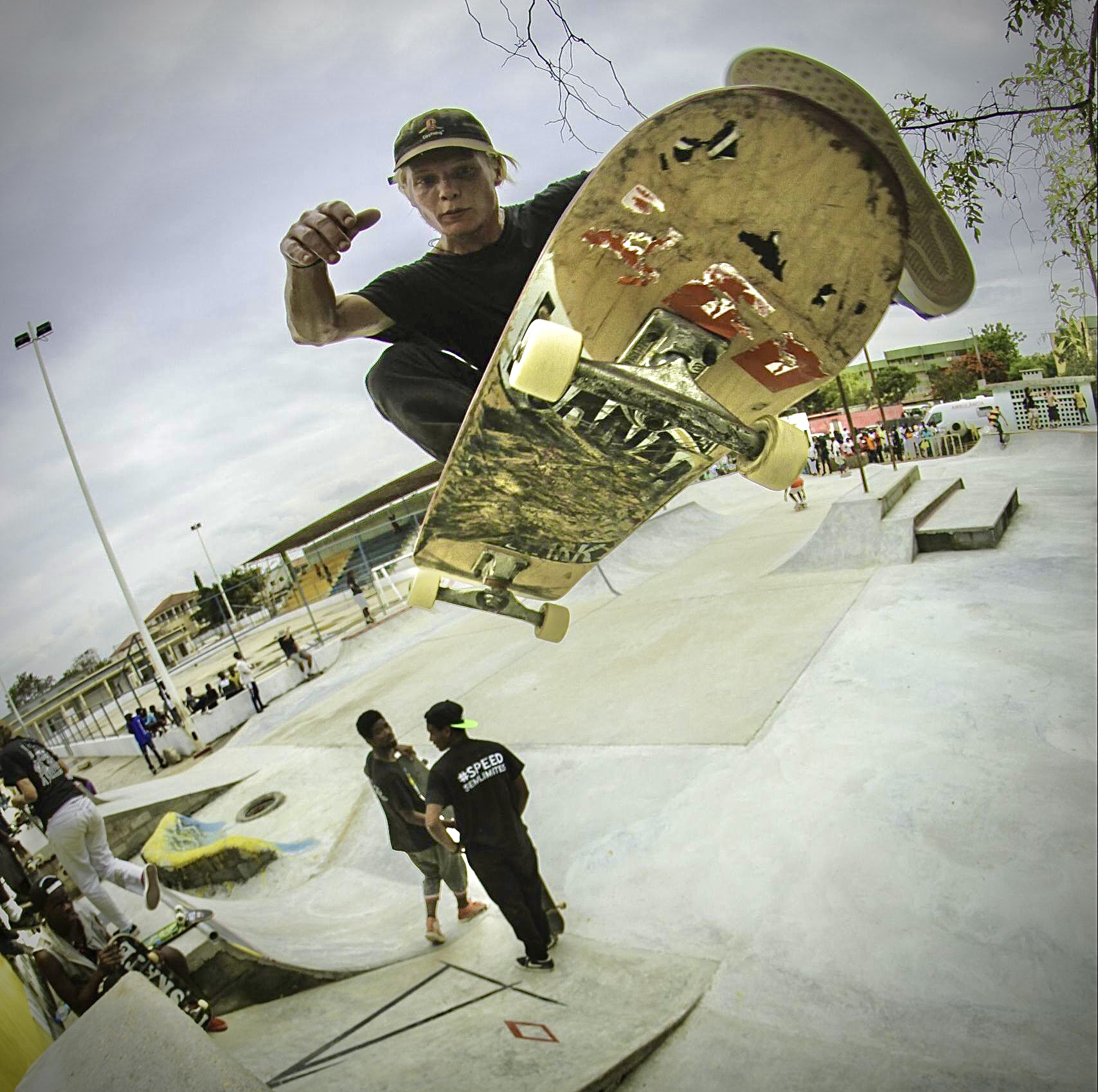 young man on skateboard