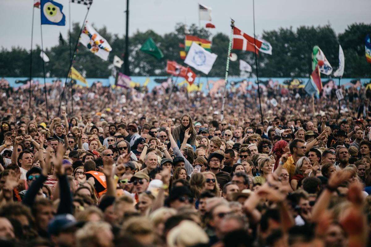 Thousand of people at Roskilde Festival