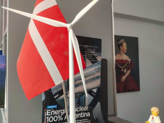 Danish flag and windmill