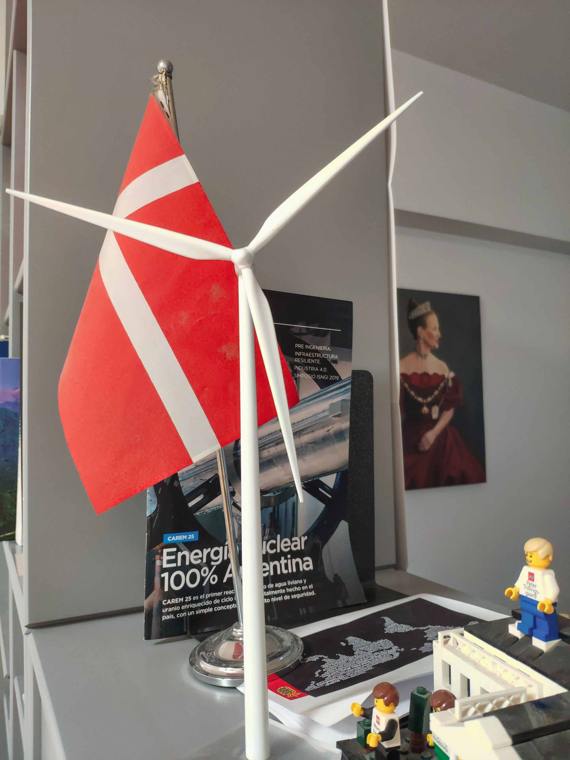 Danish flag and windmill