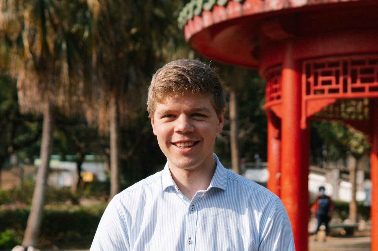 Young man in Hong Kong