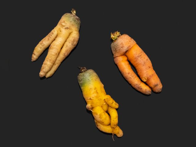 Deformed carrots