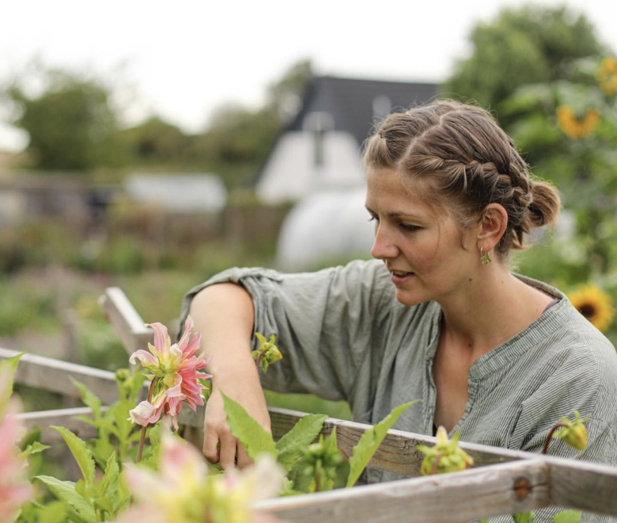 woman and her flowers