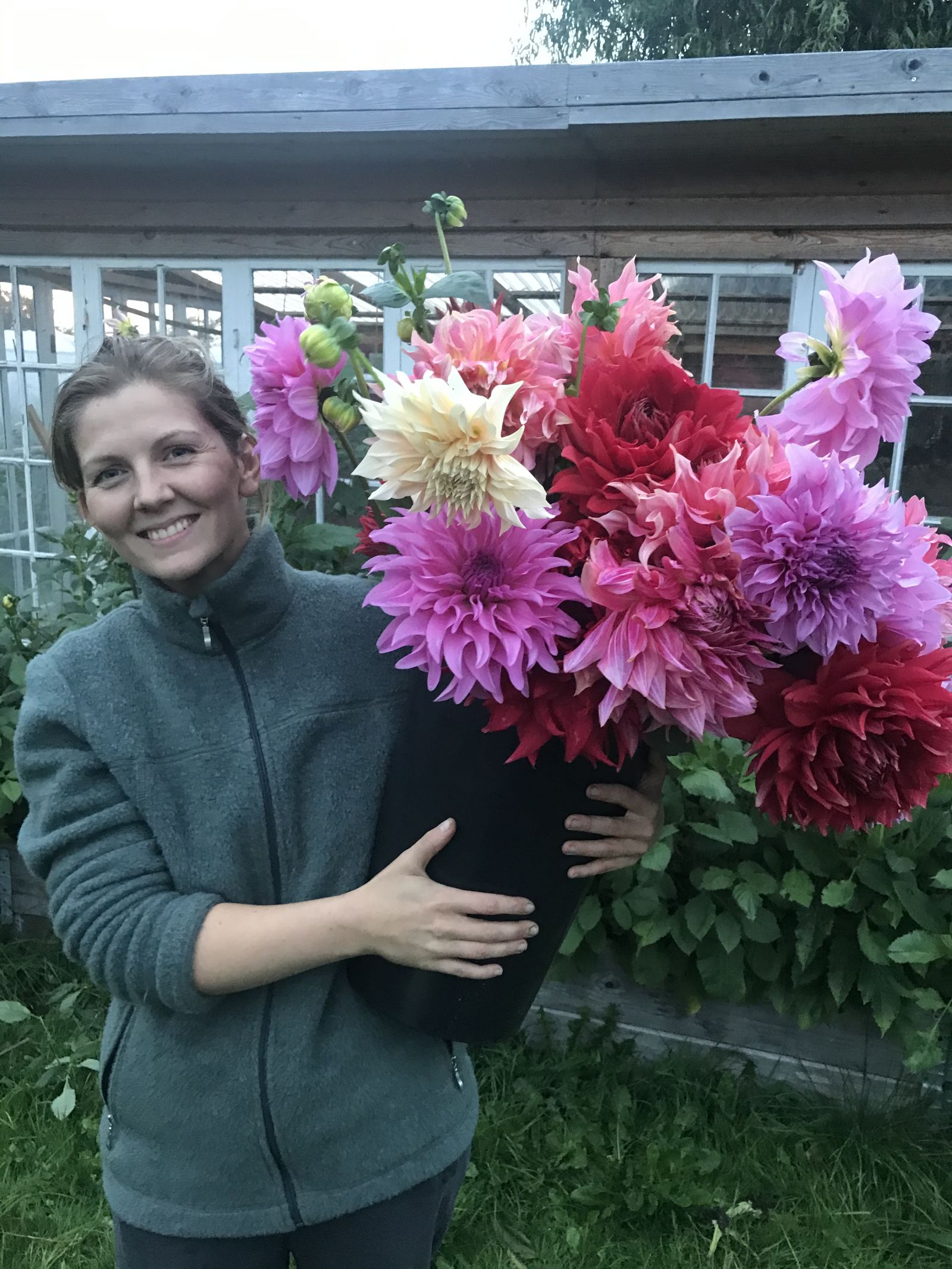 woman and her flowers