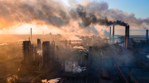 Industrial area polluting