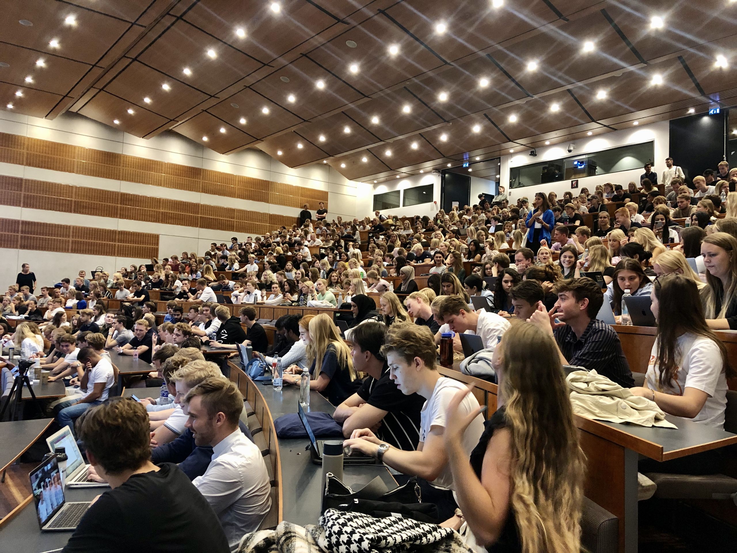 Auditorium packed with students