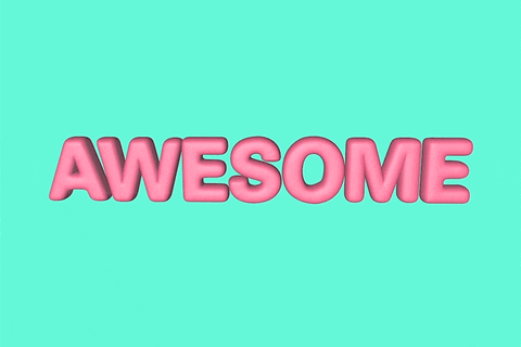 sign with 'awesome'