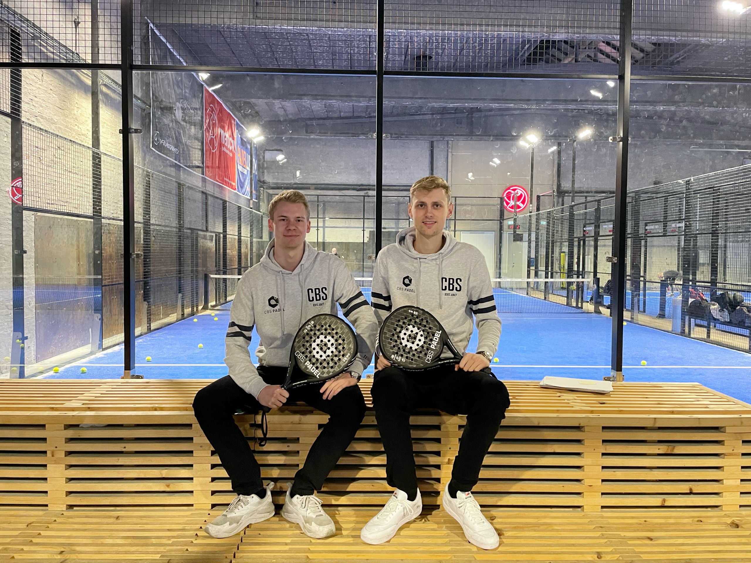 two padel players