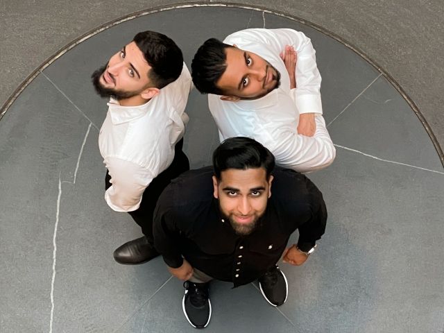 Tre young CBS students -men