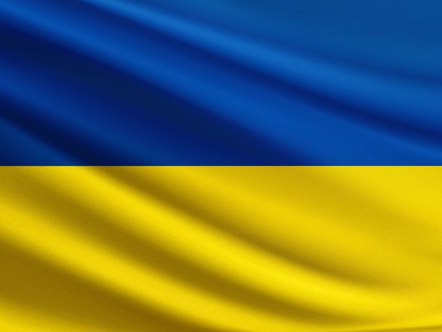 Ukrainian Flag: blue and yellow